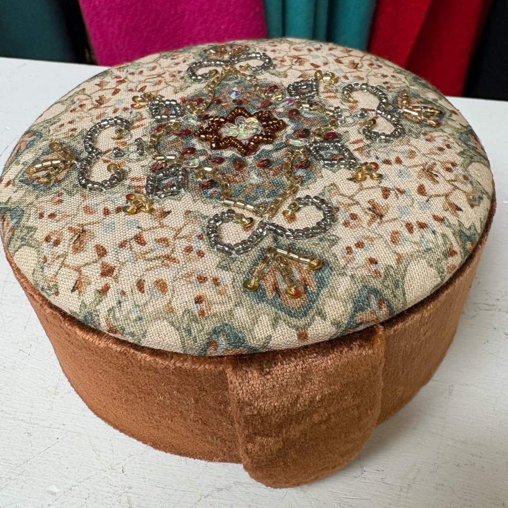 Embroidered Velvet Jewelry Box